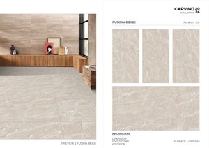 Flury Natural último diseño promocional decorar pared tallada azulejo de cerámica 60x120cm 60*120 600x1200 azulejos de suelo azulejos de porcelana - Product Image 3