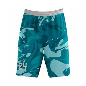 กางเกงขาสั้นผู้ชายผ้าโพลีเอสเตอร์สี100% สำหรับใส่ลำลองและใส่ออกกำลังกายกางเกงขาสั้นพิมพ์ซับลิเมชันสีเข้มและสีอ่อน - Product Image 1