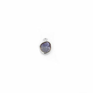 Tanzanite brute naturelle 925 argent Sterling plaqué rhodium lunette sertie de pierres précieuses pendentif décembre collier de pierre de naissance - Product Image 4