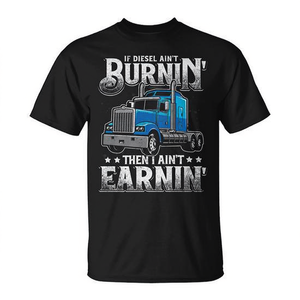 T-shirt fantaisie premium pour chauffeurs de camions et semi-remorques, idéal pour les conducteurs de camions diesel – T-shirt promotionnel pour chauffeurs de camions - Product Image 2
