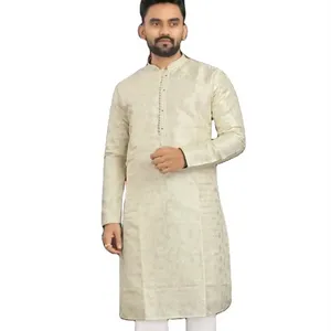 Nuevo diseño Vintage estilo real tradicional algodón seda hombres Kurta Payjama colección de India