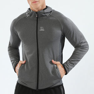 Men's Winter <b>Workout</b> <b>Jacket</b> Gym Fitness Wear Windproof Breathable Stand Collar Front Logo Sports Running Top - Product Image 6