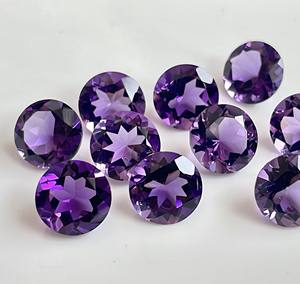 Amatista púrpura natural Corte redondo 13mm Facetado-Amatista suelta Calidad superior - Product Image 1