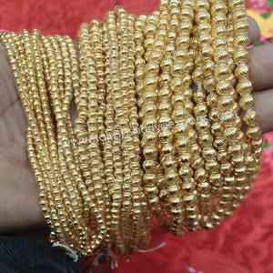 Golden Metallic Hollow Glass <b>Beads</b> 2mm to 6mm Crystal Lampwork & Jewelry Making <b>Beads</b> Box Packing - Product Image 3