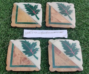 Sous-verres en marbre naturel et bois d'acacia durables, modernes, polis, faits à la main, pour la maison, la cuisine, l'hôtel, le restaurant - Product Image 3