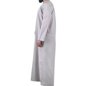 Vêtements musulmans arabes pour hommes Loose Stand Collar Patchwork Long Sleeves Abaya Robe Moyen-Orient Islamique Ramadan Djellaba Eid Abayas - Product Image 6
