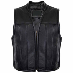 Chaleco de Invierno de Cuero Genuino para Hombre, Impermeable, Transpirable, Ajuste Cómodo, Estilo Urbano - Product Image 1