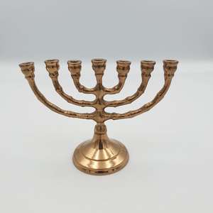 Candelabro Menorá Antiguo de Latón de 7 Brazos, Último Modelo, para Velas, Artesanía, Decoración de Mesa de Boda - Product Image 2
