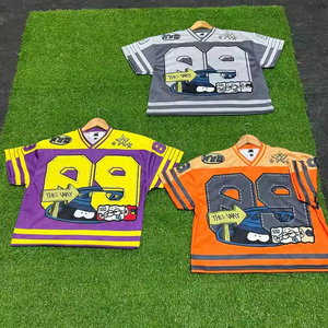 Camiseta de fútbol americano de estilo único OEM, uniforme de fútbol americano de corte perfecto con logotipo y diseño personalizados - Product Image 5