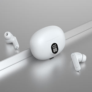 HOME Digitalome Auriculares Inalámbricos con Bluetooth, Auriculares Deportivos con Cancelación de Ruido, Indicador de Batería LED, Color Blanco, con Cable, en la Oreja, en la Oreja, de Color Blanco, con Luz LED - Product Image 5