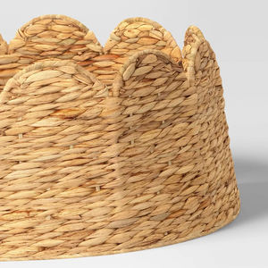 Collar de Árbol de Jacinto de Agua con Borde Festoneado Elegante, Decoración Navideña de Mimbre Tejido a Mano, Venta al por Mayor de Fábrica OEM ODM - Product Image 2