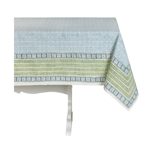 Green Floral Dining Table Cloth Cotton 60x90 Inch Durable Washable ISO 9001 Heavy Duty Performance Fabric Hotel Dining Service - Product Image 5