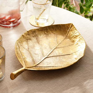 High Rated Decor <b>Leaf</b> Tray Stylish Aluminium Platter For Luxury Dining Wedding Hotel And Household Modern Tableware Accessories - Product Image 5