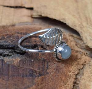 เครื่องประดับสำหรับผู้หญิงแหวนเงินสไตล์ Boho 925เครื่องประดับเงินแท้พลอยคาลซิโดนี - Product Image 2