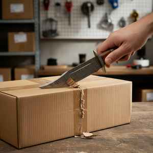 Cuchillo de Caza de Acero de Damasco Hecho a Mano con Mango de Madera para Supervivencia al Aire Libre, Campamento, Pesca, Cuchillos de Caza con Hoja de Acero de Damasco - Product Image 4