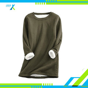 <b>Women's</b> <b>Warm</b> Fleece Crewneck Sweatshirt Pullover Cozy Sport Loungewear Casual Autumn Print <b>Top</b> - Product Image 4