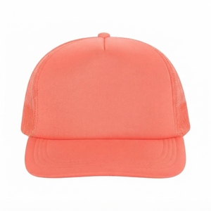 Casquette Trucker 5 Panneaux en Maille Corail Unisexe Ajustable Style Décontracté Printemps-Été Logo Personnalisé Vente en Gros OEM Usine en Vrac - Product Image 1
