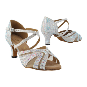 3036 modello Bling scarpe da ballo latino molto Fine morbido balletto e sala da ballo di media larghezza PU soletta scarpe Salsa - Product Image 1