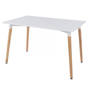 Ensemble de table à manger de style scandinave antique, 120 cm, bois et 4 chaises, style MDF, pour meubles de maison, moderne et contemporain, CBBA064 - Product Image 2