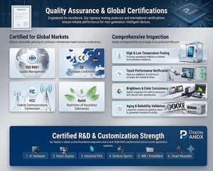 Module AMOLED QSPI carré 1,75 pouces à affichage intégral 341 PPI personnalisé en usine avec écran tactile interactif intelligent pour la technologie portable OEM ODM - Product Image 6