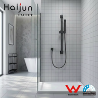 Robinet mural à filigrane, ensemble de pommeaux de douche en acier inoxydable 304 robinet de douche noir avec barre coulissante