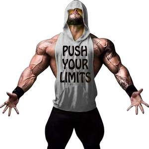 2024 New Fashion Custom Logo Design Men's Gym Stringer <b>Tank</b> <b>Tops</b> High Quality Sleeveless Hoodies - Product Image 2