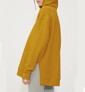 เสื้อสเวตเตอร์แขนยาวแบบสวมหัวมีฮู้ดสำหรับผู้หญิงเสื้อมีฮู้ดแบบสวมหัวแขนยาวแบบผ่าข้างได้ไซส์ใหญ่พิเศษสำหรับฤดูหนาว - Product Image 2