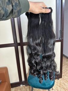 Extensions de cheveux humains bouclés et légers pour bébé, avec brillance naturelle, texture lisse, structure en vrac, vente en gros : non permanentes - Product Image 3