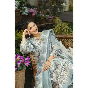 Ensemble de costumes pour femmes Elaf Premium Luxury Lawn Edition 25-ELM-3B SAMAA-TC-1277 - Product Image 4