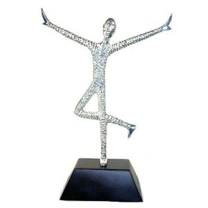 Par artístico SIVING sentado ESTATUA Aluminio Metal Escultura abstracta Estatua Decoración moderna para el hogar Interiores de lujo perfectos y de moda - Product Image 4