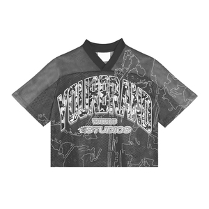 เสื้อฟุตบอลผู้ใหญ่ไซส์ใหญ่สั่งทำขายส่ง ผ้าโพลีเอสเตอร์ตาข่าย ระบายอากาศ ซึมซับเหงื่อ ป้องกันแบคทีเรีย - Product Image 3