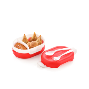 กล่องอาหารกลางวันแบบฝาปิดพลาสติกอัดแน่นกันรั่วภาชนะเก็บอาหารแบบวางซ้อนกันได้สำหรับผู้ใหญ่อินเดีย - Product Image 4