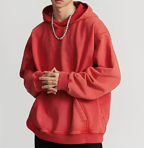 เสื้อกันหนาวมีฮู้ดแบบสวมหัว500GSM ผ้าฝ้าย100% ออกแบบโลโก้ได้ตามต้องการ - Product Image 3