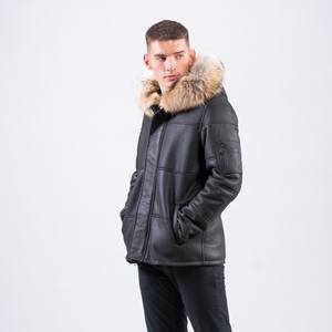 Veste en cuir véritable pour hommes 2025 Nouvelle mode d'automne à manches longues pour hommes Veste d'hiver Vestes pour hommes - Product Image 5
