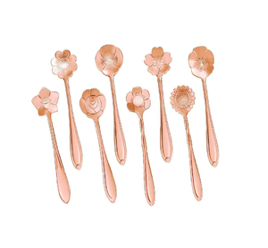 Cuchara de azúcar de té de acero inoxidable de 20ml, cuchara creativa para té, leche, café, cucharas redondas de azúcar en polvo para té - Product Image 6