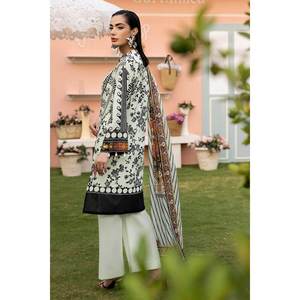 Ensemble 3 pièces non cousu en tissu lawn imprimé numériquement SD-52106, design tendance grandes tailles du XS au 6XL, idéal pour les fêtes et événements, OEM/ODM disponible - Product Image 2
