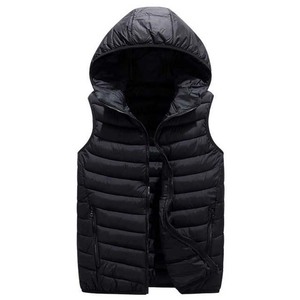 Chaleco acolchado de invierno para hombre con logotipo personalizado al por mayor, chaqueta de algodón sin mangas con cremallera, ropa de abrigo acolchada cálida para clima frío - Product Image 5