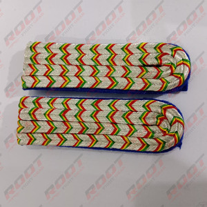 Épaulettes tactiques de luxe en coton de soie brodé de haute qualité, couleur personnalisée, avec rembourrage en cordon Mylar pour uniforme - Product Image 3