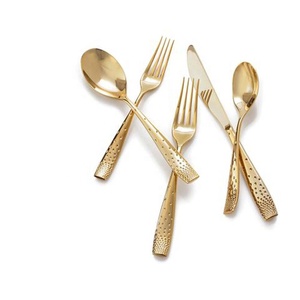 Cuchillo real con mango de oro romano, tenedor y cuchara con juego de cubiertos chapados en plata, juego de cubiertos chapados en negro, tenedores, cucharas, cuchillos - Product Image 3