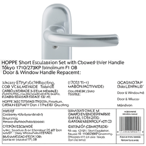 HOPPE Short Escutcheon Set with Rounded Lever <b>Handle</b> Tky 1710/273KP Aluminium F1 OB for <b>Door</b> & Window <b>Handle</b> <b>Replacement</b> - Product Image 3