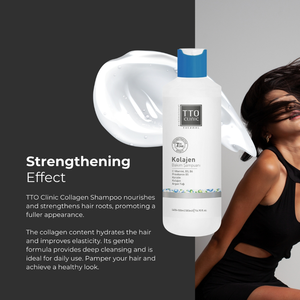 Shampooing capillaire au collagène TTO CLINIC 500 ml, anti-casse, hydratant, complexe de kératine et de vitamine B, nourrissant pour les cheveux, antipelliculaire - Product Image 4