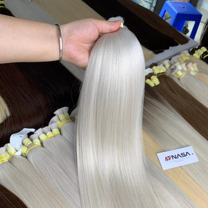 ผมต่อสีบลอนด์ผมมนุษย์แบบดิบจากเวียดนามผมตรงเกรดพรีเมี่ยม # 60ASH ความยาวทั้งหมด - Product Image 1