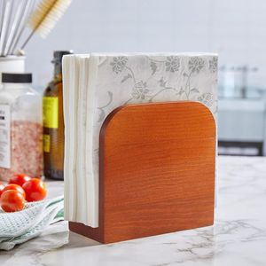 Porte-serviettes en bois naturel, parfait pour les maisons écologiques, les cuisines, les cafés, les espaces de restauration, la décoration, les tendances de style de table - Product Image 4