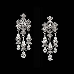 Compre Pendientes de Plata de Ley 925 de Primera Calidad para Mujeres y Niñas, Pendientes Colgantes de Oro de 18K con Diseño de Flor - Product Image 2