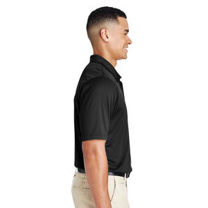 Polo homme en coton classique 100% polyester pour un usage quotidien décontracté, chemise de golf noire - Product Image 3