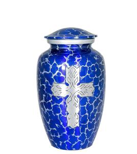 Urna de cremación con grabado de Cruz Celta para cenizas humanas para adultos-Urna funeraria artesanal para cenizas-Grande-6,25 ''x 6,25'' x 11'' - Product Image 2