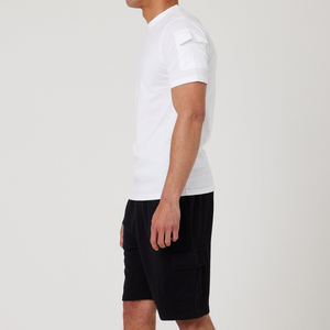 Nuevos Estilos de Verano, Conjunto de Camiseta y Pantalones Cortos de Algodón y Poliéster para Hombre, Transpirable, Informal, de 2 Piezas - Product Image 3