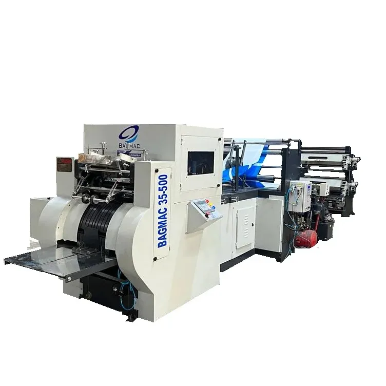 BAGMAC Automatic Kraft Paper Bag Making Machine for V Bottom Bags and Grocery Paper Bags with online printing attachment