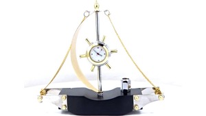Elegant Metal Desktop Pen Stand with Clock for <b>Office</b> or Study Wholesale Supply Available for Worldwide Customers - Product Image 2
