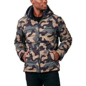 แจ็กเก็ตบุนวมลายกีฬาโอเวอร์ไซส์สำหรับผู้ชายแจ็กเก็ตขนแกะแบบมีฮู้ดสำหรับฤดูหนาว - Product Image 1